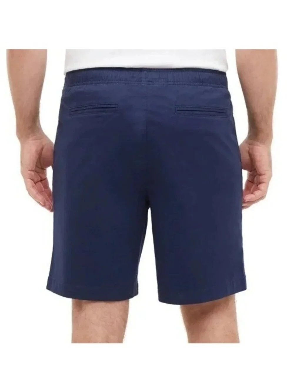 NWT Banana Republic Men's S Pull-On Chino Shorts Blue Elastic Waist